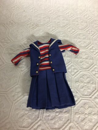 Vintage Skipper Clothing Red White And Blue Dress With Vest 1963.