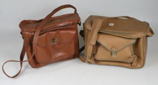 Vintage Retro Set Of 2 Camera Carrying Bags