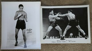 2 Different Vintage Boxing Promo Photos: Fritzie Zivic & Zivic Vs Bummy Davis