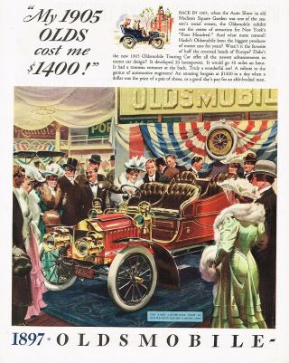 1939 Big Vintage 1905 Oldsmobile Classic Car Automobile Art Print Ad