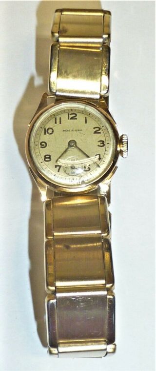 Antique Swiss Ladies Solid Gold 18k Watch Ancre 15 Rubis