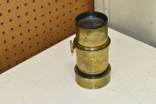 L229 - Antique Darlot Paris Mc Intosh B&o Co,  Brass Large Format Lens