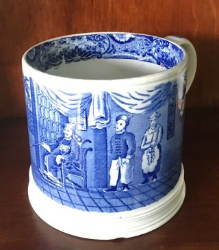 Antique Spode Chinoiserie Pearlware Blue Transfer Printed Transferware C1820