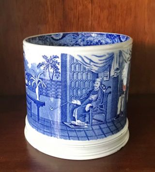 Antique Spode chinoiserie Pearlware Blue transfer printed transferware c1820 3