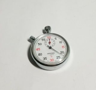 Vintage Wakmann 7 Jewels 1/5 Stopwatch Swiss Made