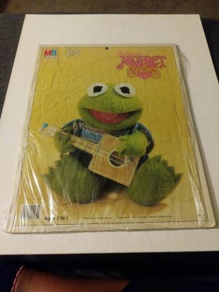 Vintage 1984 Muppet Babies Kermit Frame - Tray Puzzle
