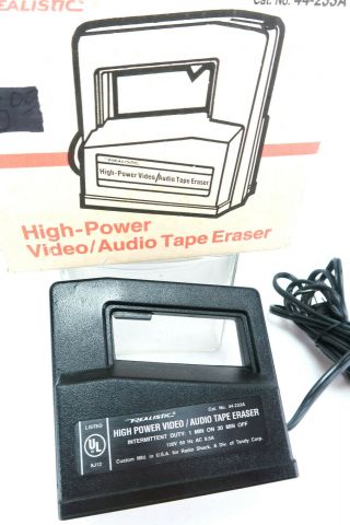 Vintage Realistic High - Power Video/audio Tape Eraser 44 - 233a