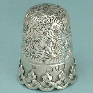 Lovely Antique English Sterling Silver Thimble Hallmarked 1894