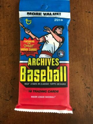 Mlb 2018 Topps Archives Baseball Value Jumbo Fat Packs - (10 Pack Lot}