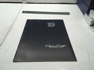 Color Equipment Ad Info Specs Chris Craft Boat Brochure 1973 Annual Report 30pg
