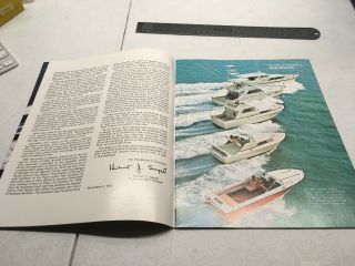 COLOR EQUIPMENT AD INFO SPECS CHRIS CRAFT BOAT BROCHURE 1973 ANNUAL REPORT 30PG 3