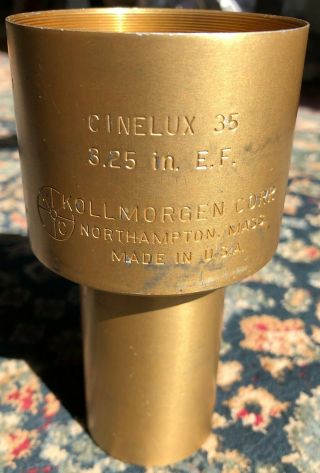 Kollmorgen Cinelux 3.  25 In E.  F.  35/70mm Projector Lens Vintage Collectors Item
