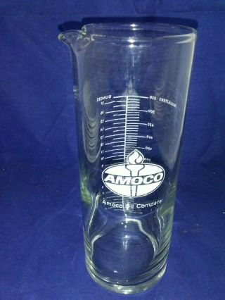 Vintage Amoco American Oil Company Advertising Glass Beaker
