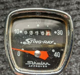 Vintage Schwinn Stingray Bike Speedometer - 1970 