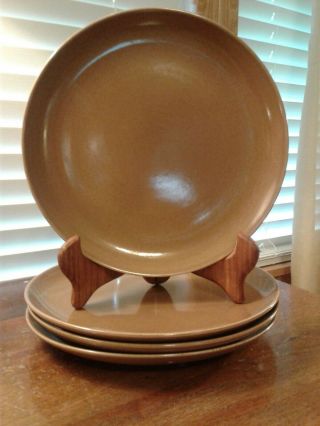 Vintage Set Of 4 Russel Wright Iroquois Casual Apricot 10 1/8 " Dinner Plates