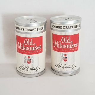 Vintage Old Milwaukee Draft Beer Salt & Pepper Shakers