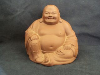 Chinese Yixing Clay Budhha,  Republic Period,  Very Fine Carved