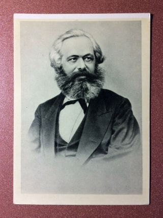 Vintage Ussr Russian Postcard 1963 Karl Marx German Philosopher (phot.  1867)