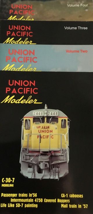 Union Pacific Modeler,  Rare Find,  Volumes 1,  2,  3,  4
