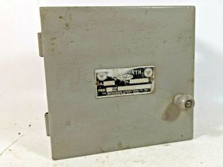 Vintage Wadsworth Metal Fuse Box Switch Steampunk Industrial Decor 30a