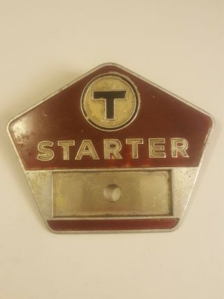 Boston Mbta,  " Starter " Hat Badge,  Authentic,  Vintage Circa 1970