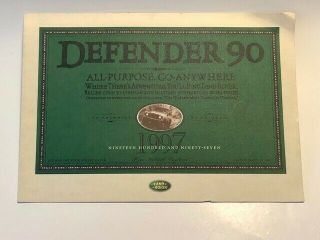 Land Rover Defender 1997 Model Year Vehicle Brochure Authentic North America