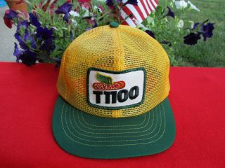 Dekalb T1100 Vintage Mesh Patch Snapback Hat Cap Trucker Farmer Swingster U.  S.  A.