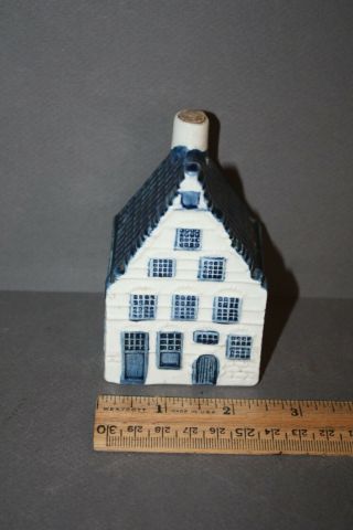 Vintage Klm Simon Rynbende Delft Blue Ceramic Holland Miniature House 35