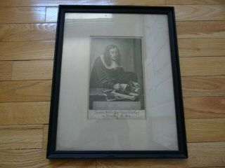 Very Fine Antique 17th Century Framed Engraving Dated Nuremberg 1672