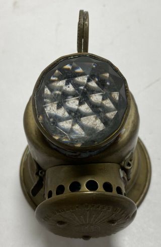 Antique Badger Brass Solar Co.  Bicycle Motorcycle Lantern Train Light Vintage 3