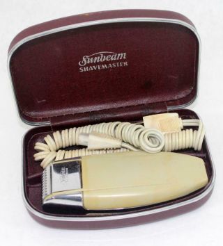 Vintage Sunbeam Shavemaster Model S Shaver W/ Case