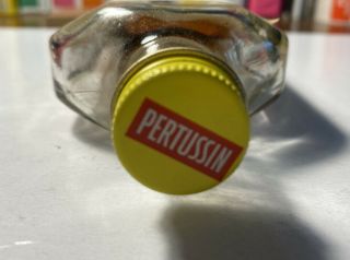 Vintage Glass PERTUSSIN Cough Syrup Medicine Bottle With Metal Top 3