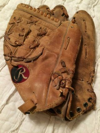 Vintage Rawlings Leather Baseball Glove Wing Tip Xfcb 17 Brooks Robinson