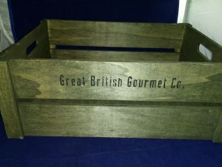 Vintage Great British Gourmet Co.  Wood Crate.