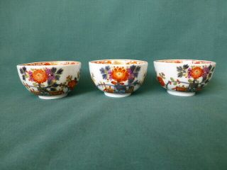 Three Antique Meissen Porcelain Tischenmuster Little Table Small Bowls Kaendler