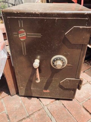 Antique Steel Safe (on Wheels) Combination Not Known