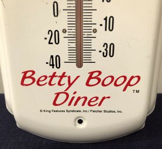 Vintage Betty Boop Metal Thermometer Fleicher Studios Roller Skates Diner DEAL 3