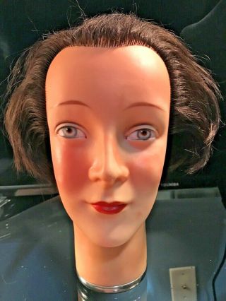 Antique German Art Deco Mannequin Head Hat/wig Stand Made By Ako