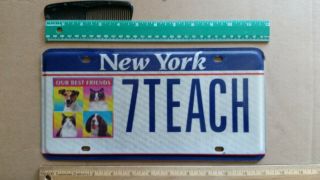 License Plate,  York,  Specialty: Pets,  Our Best Friends,  Vanity: 7 Teach