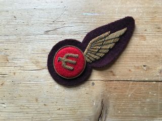 British Eagle Steward / Stewardess Wings (purple Background) 3 Inches Across