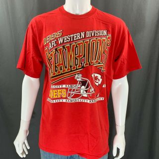Kansas City Chiefs Football Vintage 90s 1995 Red Short Sleeve Graphic T - Shirt Xl