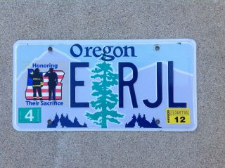 Oregon - Honoring Their Sacrifice - License Plate