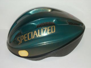Specialized Airwave Bicycle Helmet Vintage 1993 Sz S/m Dark Green Gold