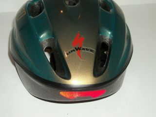 Specialized AirWave Bicycle Helmet Vintage 1993 Sz S/M Dark Green Gold 3