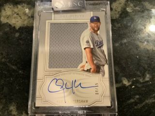 2020 Topps Definitive Clayton Kershaw Autographed Relic /15 Jersey Dodgers