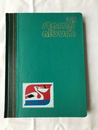 Vintage Flying Eagle T703 A5 Stamp Stock Book Album Green Hb 14 Pages Vgc M841