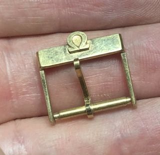 Vintage Omega Yellow Gold Plated Watch Band Buckle 16mm
