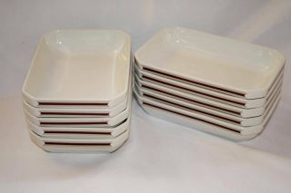 Vintage Northwest Airlines Porcelain Serving Dishes Trays Set Of 10 1644