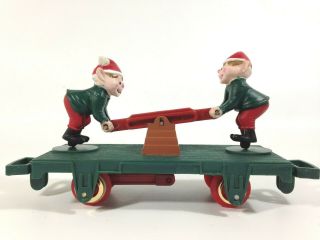 North Pole Christmas Express Train Toy State - Animated Elf Car - Vintage 1992