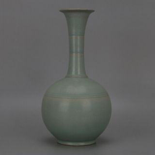 Chinese Old Ru Kiln Pink Green Glaze Porcelain Vase